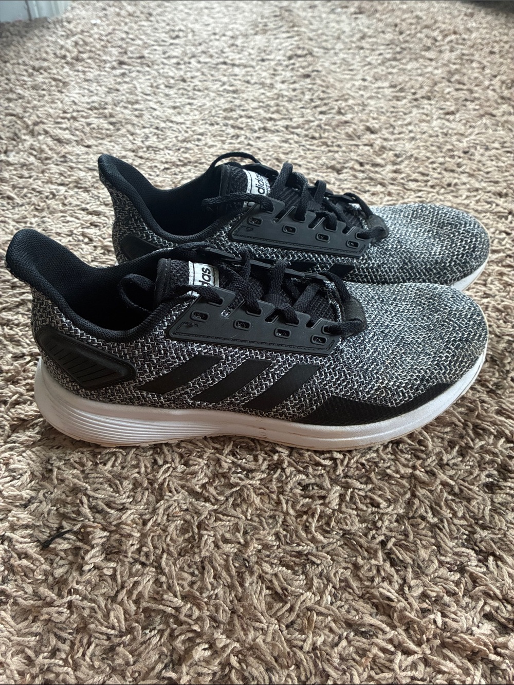Adidas Black And Gray Knit Training Sneakers View 2